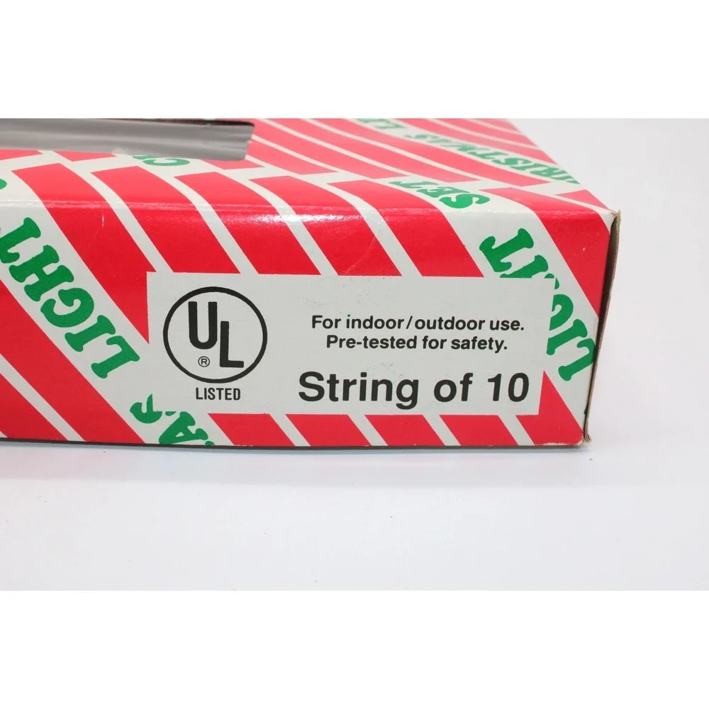 VTG Blow Mold Christmas Star String Lights 10 Piece NEW Sealed Happy Stars